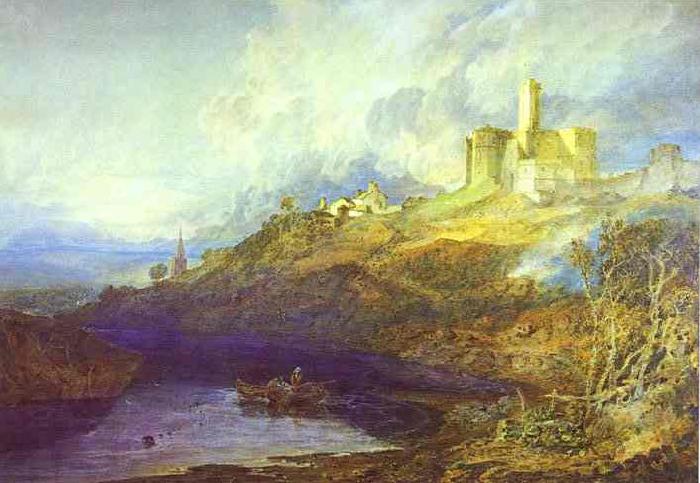 J.M.W. Turner Warkworth Castle Northumberland Thunder Storm Approaching at Sun-Set. Germany oil painting art